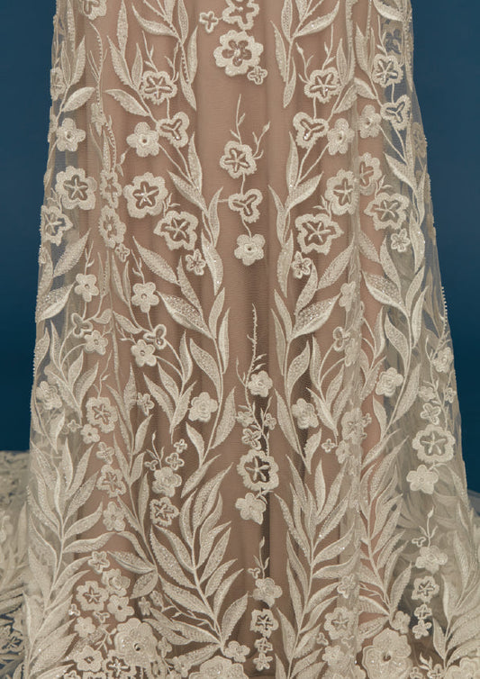 S0475 TUL BORDADO CON LENTEJUELAS Y MOSTACILLAS