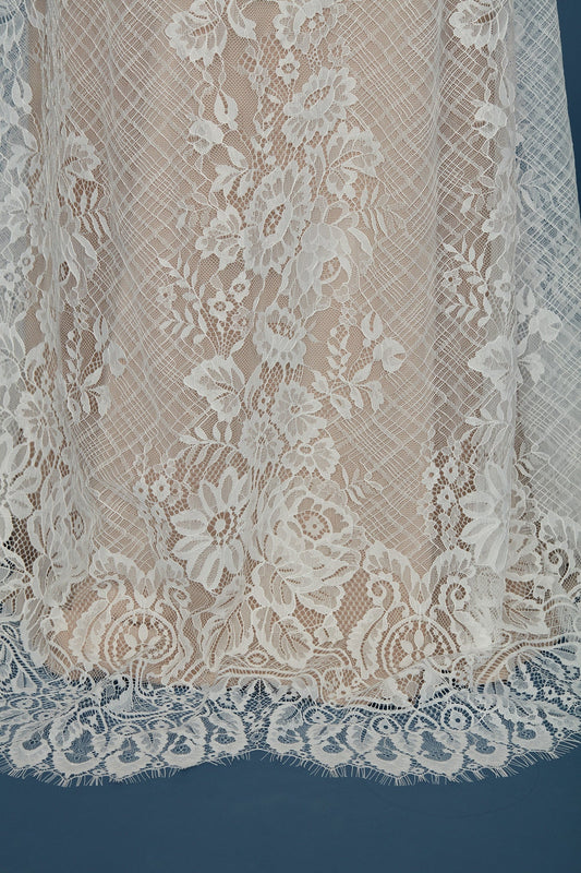 S0387 CHANTILLY EMBROIDERY LACE