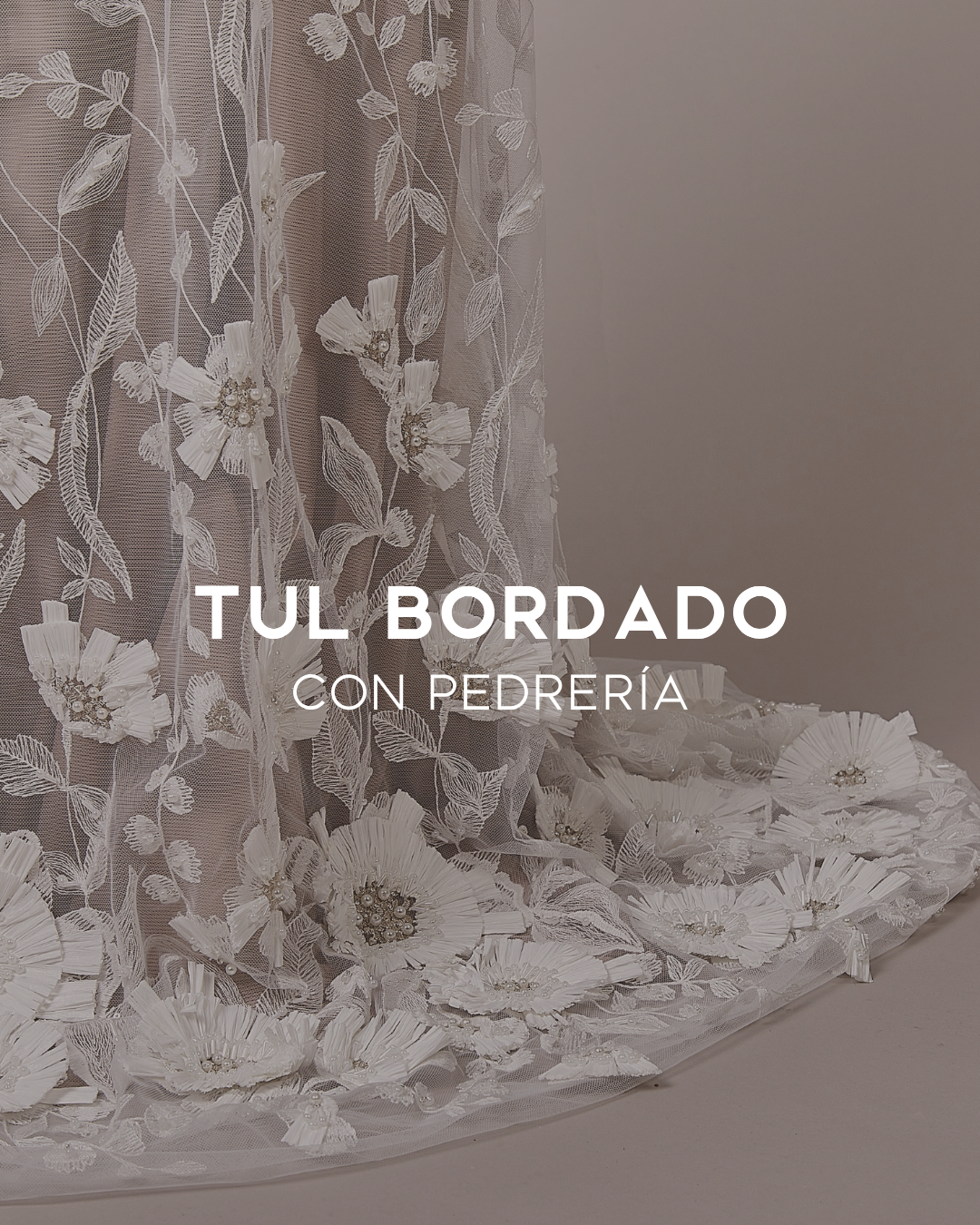 Tul Bordado con Pedreria