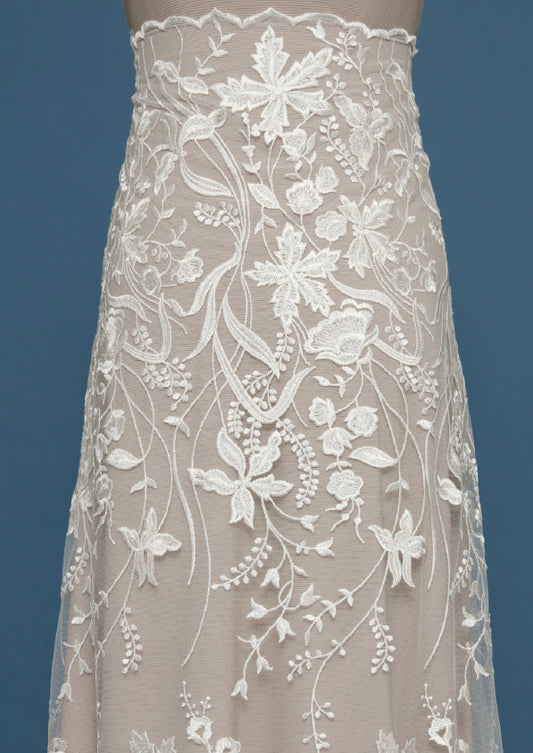 S0472 TUL BORDADO CON FLORES