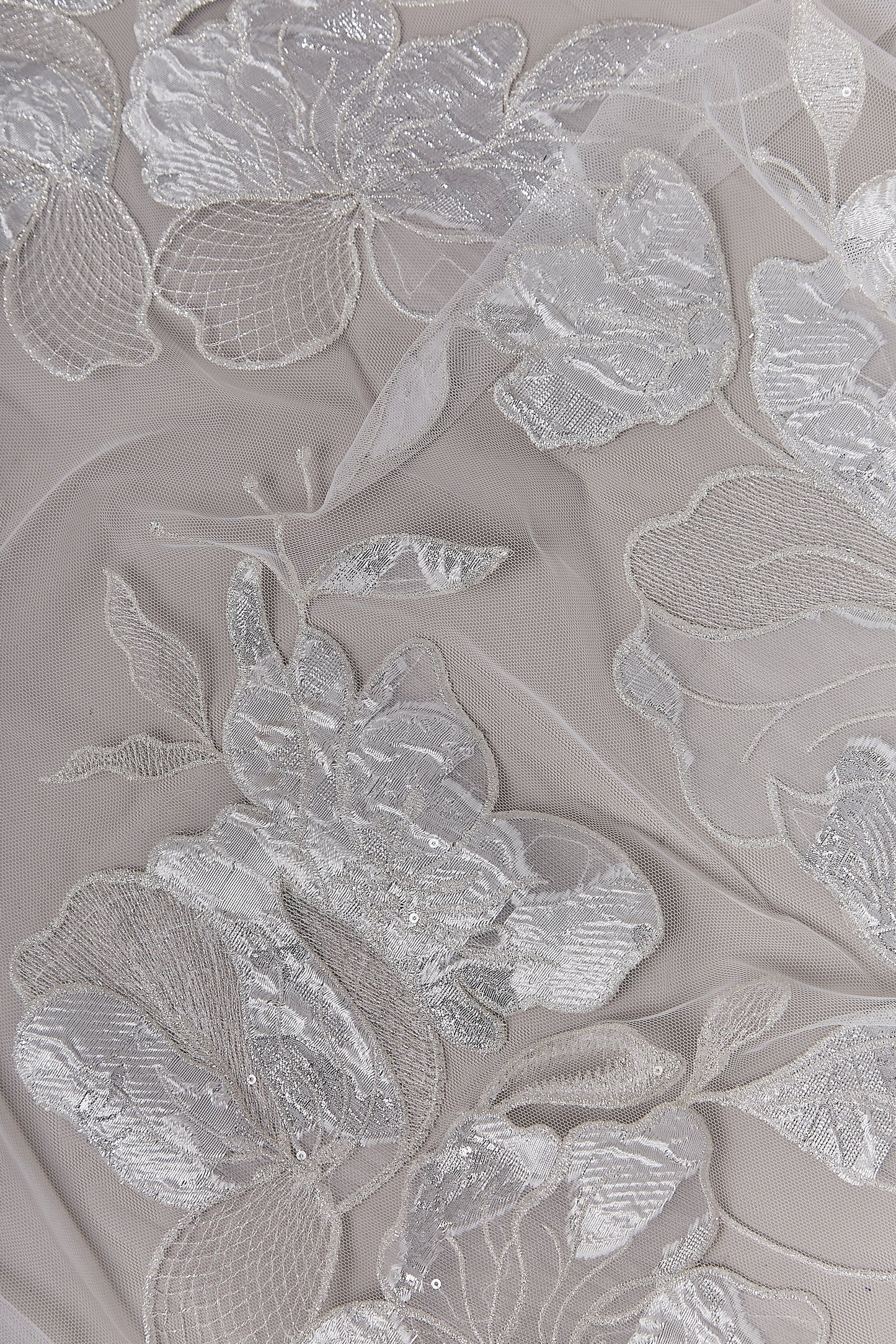 S0629 TUL BORDADOS CON FLORES DE JACQUARD